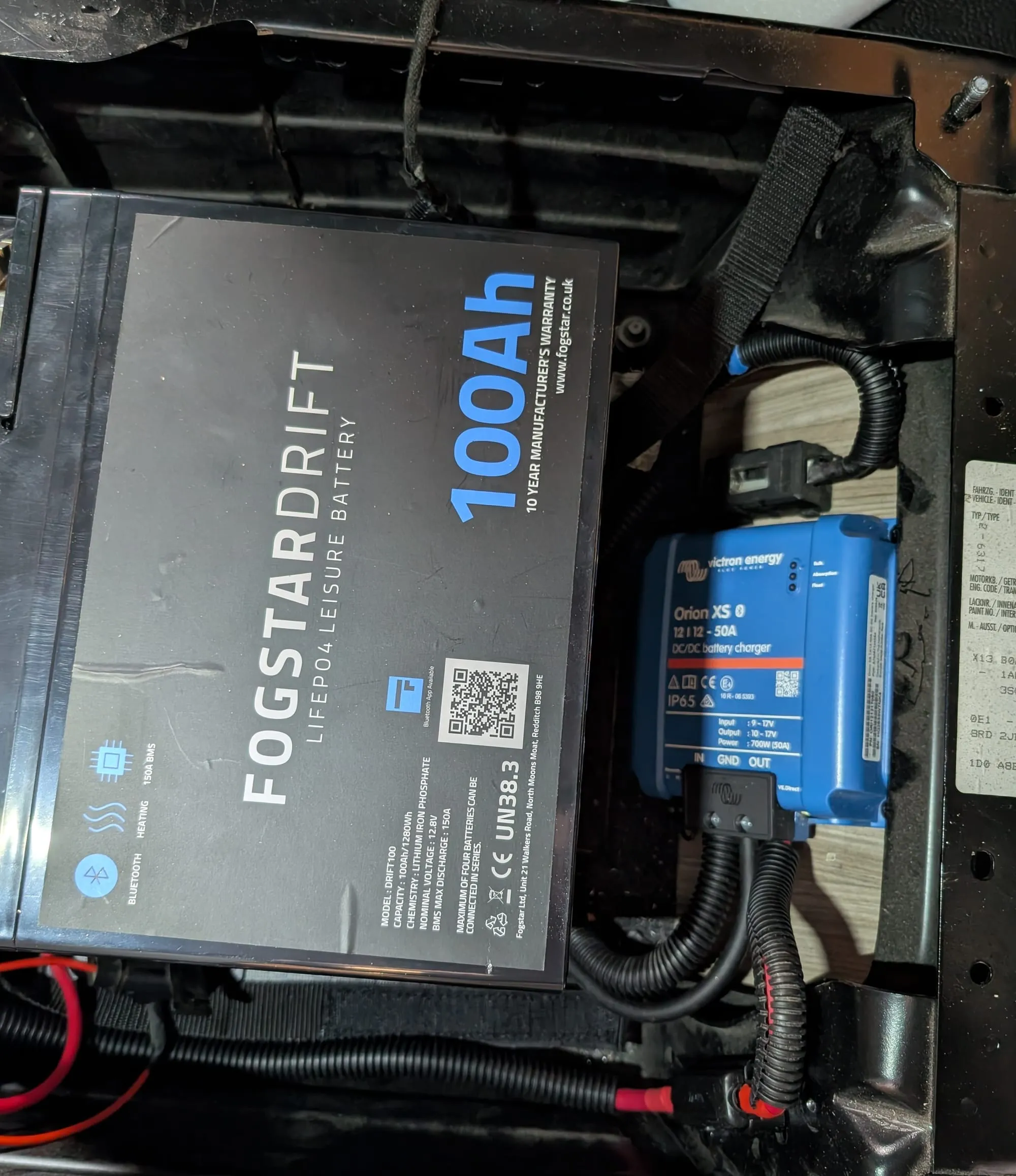 Fogstar lithium battery installed in a campervan
